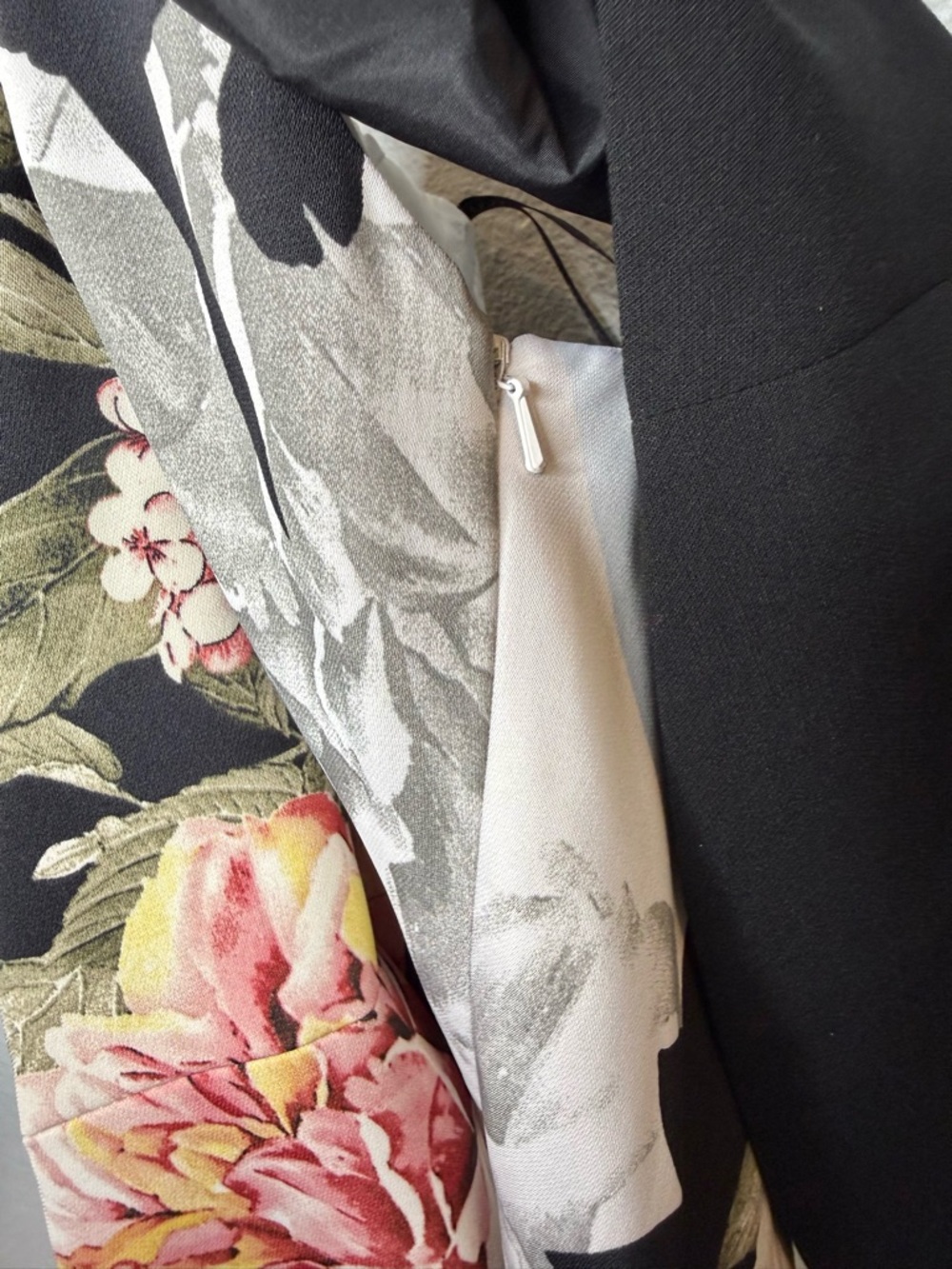 Black Halo Floral Corset Sheath Cocktail Dress Bolero Overlay Midi Women’s Sz 0 - Picture 9 of 15